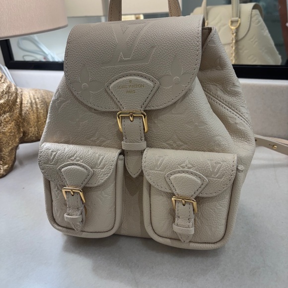 Louis Vuitton Monogram Empriente Petit Sac à Dos/ Montsouris BB Backpack - Crème - Picture 1 of 11